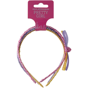 Pretty Girl Striped Alice Bands with Bows 3 Pack Pretty Girl Striped Alice Bands with Bows 3 Pack