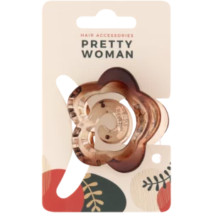 Pretty Woman Brown Flower Clamp Clip Pretty Woman Brown Flower Clamp Clip
