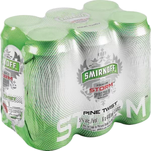 Smirnoff Storm Pine Twist Cooler Cans 6x440ml