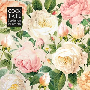 Braun+Company Rose Cocktail Napkins 20 Pack Braun+Company Rose Cocktail Napkins 20 Pack