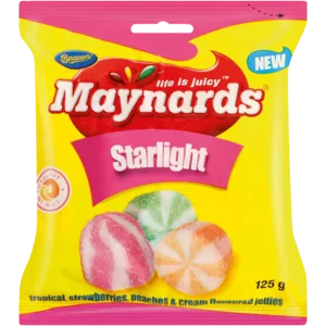 Maynards Dessert Flavoured Starlight Jellies 125g Maynards Dessert Flavoured Starlight Jellies 125g