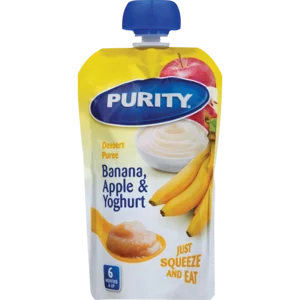 Purity Banana, Apple & Yoghurt Dessert Puree Pouch 110ml