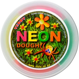 Teddy Neon Dough Bucket 4x60g