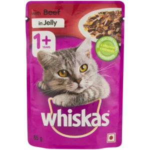 Whiskas Beef In Jelly Cat Food 85g Whiskas Beef In Jelly Cat Food 85g