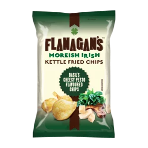 Flanagan's Basil's Cheesy Pesto Flavoured Chips 125g