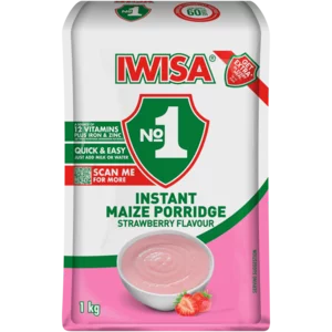Iwisa Strawberry Flavoured Instant Breakfast Porridge 1kg Iwisa Strawberry Flavoured Instant Breakfast Porridge 1kg
