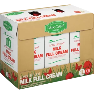 Fair Cape Ecofresh UHT Long Life Full Cream Milk 6x1L