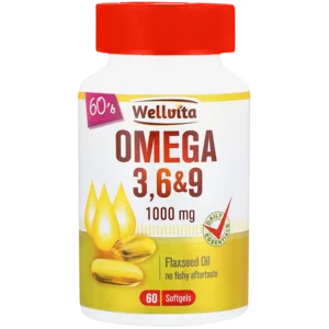 Wellvita Omega 3, 6 & 9 Supplement Capsules 60 Pack Wellvita Omega 3, 6 & 9 Supplement Capsules 60 Pack