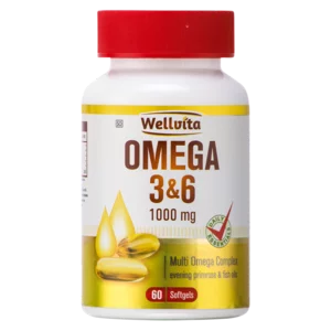 Wellvita Omega 3 & 6 Supplement Capsules 60 Pack