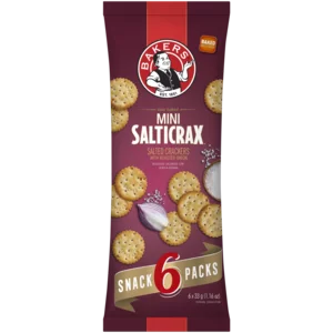 Bakers Mini Salticrax With Roasted Onion 6x33g