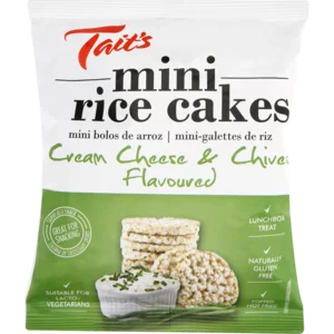 Tait's Cream Cheese & Chives Rice Cakes 30g Tait's Cream Cheese & Chives Rice Cakes 30g