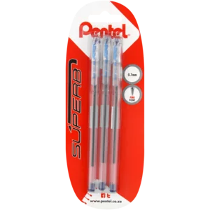 Pentel Blue Superb Ballpoint Pens 3 Pack