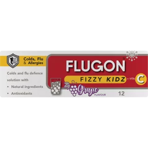 Flugon Fizzy Kids & Vita C Grape Flavoured Effervescent 10 Pack Flugon Fizzy Kids & Vita C Grape Flavoured Effervescent 10 Pack