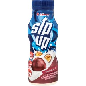 Clover Sip Up Low Fat Granadilla Yoghurt Based Dairy Snack Drink 250g