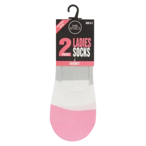 Bare Basics Ladies Assorted Size 4-7 Secret Socks 2 Pack Bare Basics Ladies Assorted Size 4-7 Secret Socks 2 Pack