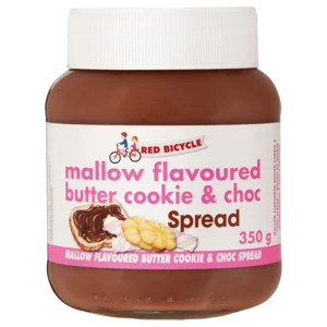 Red Bicycle Mallow Flavoured Butter Cookie & Chocolate Spread 350g