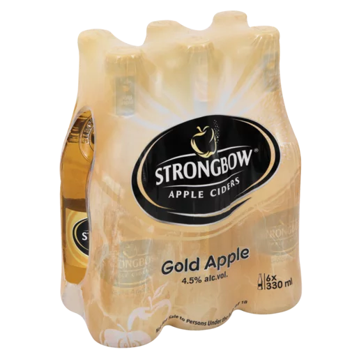 Strongbow Gold Apple Ciders Bottles 6x330ml Strongbow Gold Apple Ciders Bottles 6x330ml