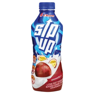 Clover Sip Up Low Fat Granadilla Flavoured Yoghurt Based Dairy Snack Drink 850g Clover Sip Up Low Fat Granadilla Flavoured Yoghurt Based Dairy Snack Drink 850g