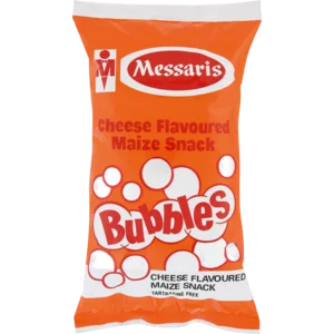 Messaris Bubbles Cheese Flavoured Maize Snack 100g Messaris Bubbles Cheese Flavoured Maize Snack 100g