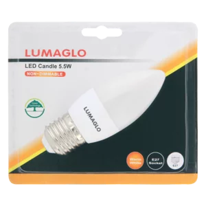 Lumaglo Warm White C35/E27 LED Candle Globe 5.5W