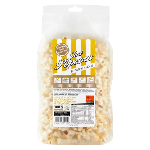 Just Popcorn Butter Flavoured Popcorn 100g Just Popcorn Butter Flavoured Popcorn 100g