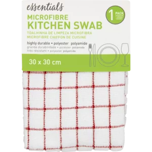 Essentials Microfibre Kitchen Swab 30x30cm Essentials Microfibre Kitchen Swab 30x30cm