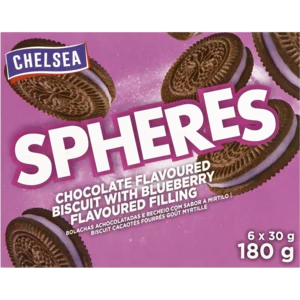 Chelsea Spheres Chocolate Biscuits With Blueberry Filling 180g