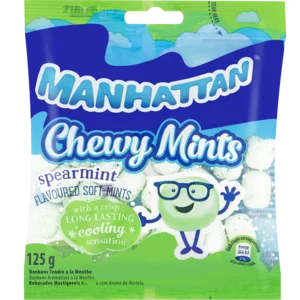 Manhattan Spearmint Flavoured Chewy Mints 125g
