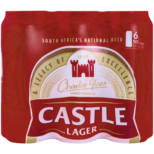 Castle Lager Beer Cans 6x500ml