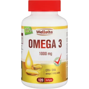 Wellvita Omega 3 1000mg Softgels Capsules 120 Pack