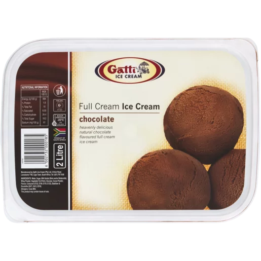 Gatti Chocolate Flavoured Full Cream Ice Cream Tub 2L