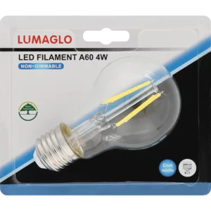 Lumaglo Cool White CLA LED Filament Screw Globe 4W Lumaglo Cool White CLA LED Filament Screw Globe 4W