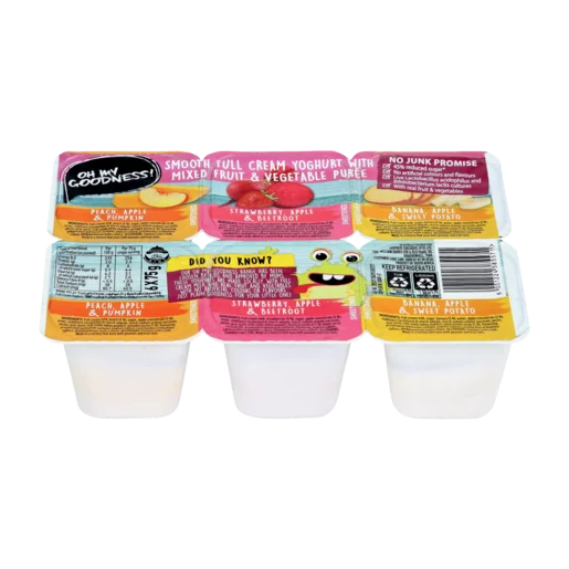 Oh My Goodness! Fruit & Veg Smooth Yoghurt 6x75g