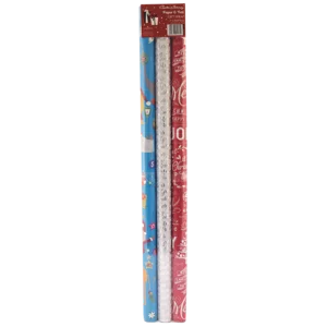 Creative Stationery Paper & Foil Christmas Gift Wrap 3 Pack 3m x 70cm (Assorted Product) Creative Stationery Paper & Foil Christmas Gift Wrap 3 Pack 3m x 70cm (Assorted Product)