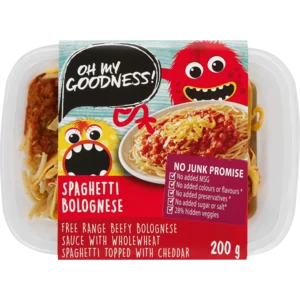 Oh My Goodness! Spaghetti Bolognese Ready Meal 200g Oh My Goodness! Spaghetti Bolognese Ready Meal 200g