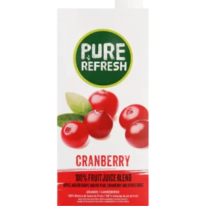 Pure Refresh UHT 100% Pure Cranberry Fruit Juice 1L Pure Refresh UHT 100% Pure Cranberry Fruit Juice 1L