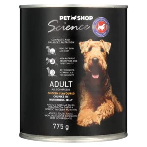 Pet Shop Science Adult Chicken Flavoured Chunks In Jelly Dog Food 775g Pet Shop Science Adult Chicken Flavoured Chunks In Jelly Dog Food 775g
