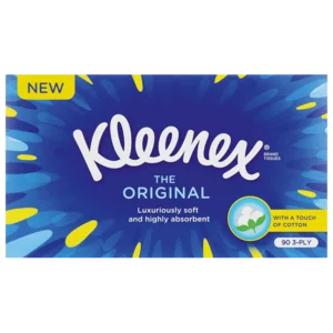 Kleenex Original 3 Ply With A Touch Of Cotton 90 Pack Kleenex Original 3 Ply With A Touch Of Cotton 90 Pack