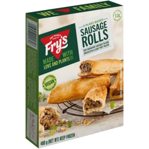 Fry's Frozen Meat Free Sausage Rolls 400g Fry's Frozen Meat Free Sausage Rolls 400g