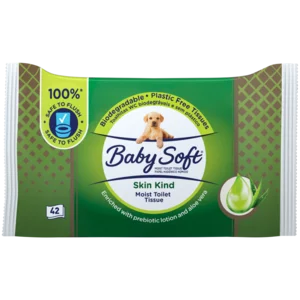 Baby Soft Skin Kind Tissue Wipes Enriched With Aloe Vera & Chamomile 42 Pack