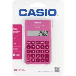 Casio Pink HL815L 8 Digit Calculator