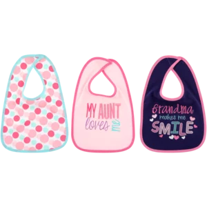 Jolly Tots Girls Bibs 3 Pack