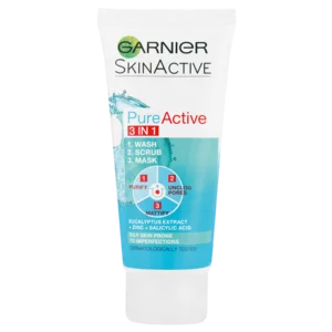 Garnier 3-In-1 Pure Active Face Cleanser 50ml Garnier 3-In-1 Pure Active Face Cleanser 50ml