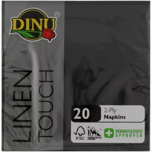 Dinu Linen Touch Black 2-Ply Napkins 20 Pack Dinu Linen Touch Black 2-Ply Napkins 20 Pack