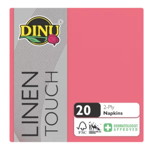 Dinu Linen Touch Red 2 Ply Napkins 20 Pack