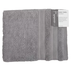 Essentials Broadway Grey Colour Guest Towel 50x90cm Essentials Broadway Grey Colour Guest Towel 50x90cm