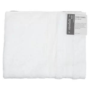 Essentials White Coloured Broadway Hand Towel 50x90cm Essentials White Coloured Broadway Hand Towel 50x90cm