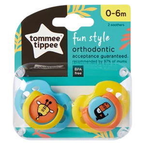 Tommee Tippee Fun Style Orthodontic Soother 2 Pack
