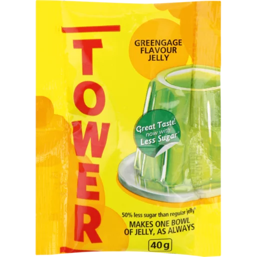 Tower Greengage Flavoured Jelly 40g Tower Greengage Flavoured Jelly 40g