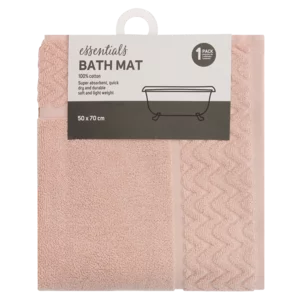 Essentials Pale Blush Bath Mat 50x70cm Essentials Pale Blush Bath Mat 50x70cm